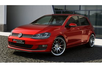 Накладка сплиттер на передний бампер на Volkswagen Golf VII